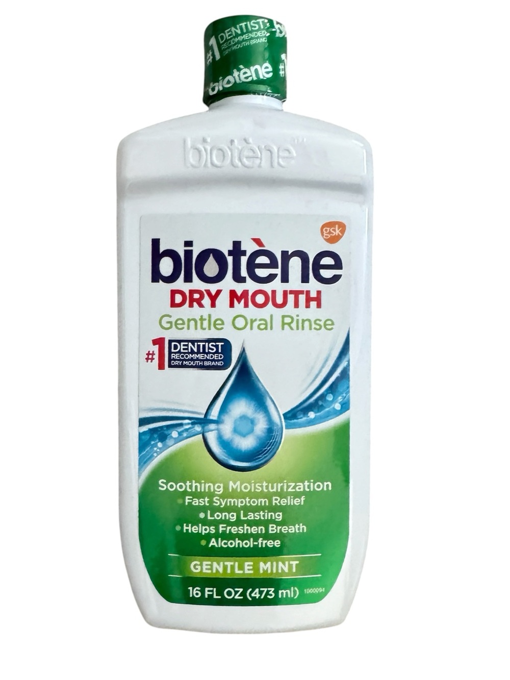 2 x Biotene Dry Mouth Gentle Mint Oral Rinse 16 Fl Oz